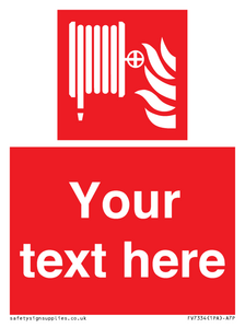 Custom Fire hose reel Sign